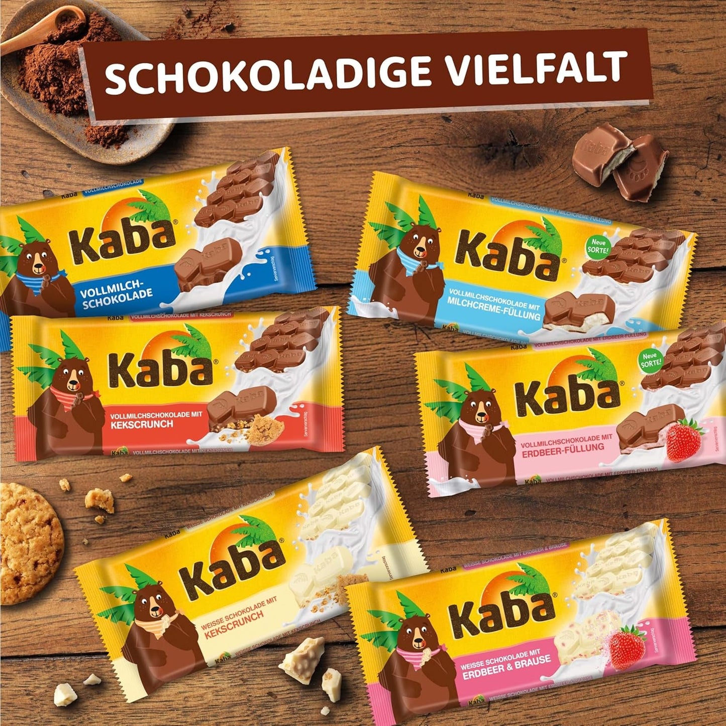 Kaba Bílá čokoláda s příchutí jahody a šumivé bonbony, Čokoládová tyčinka, tyčinka 85g, Bílá čokoláda s příchutí jahoda a ovoce a šumivé bonbony s příchutí Kaba Original (balení 3 ks)