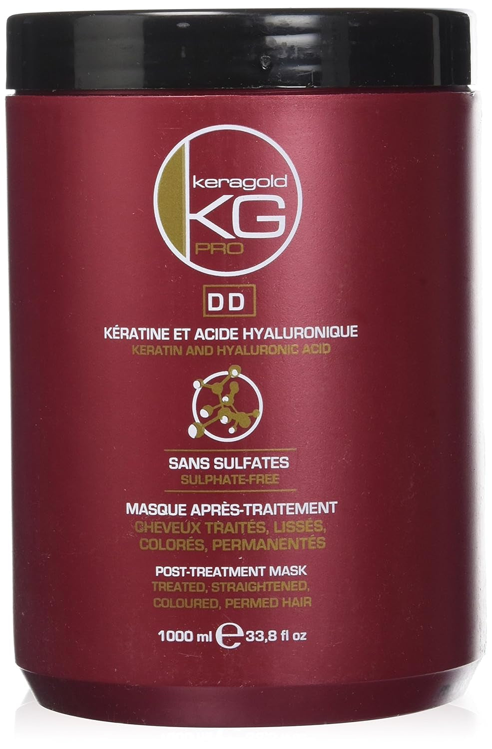 DD maska bez sulfátů, keratin/kyselina hyaluronová, 1 litr Naty Shop vlasová maska Výchozí název