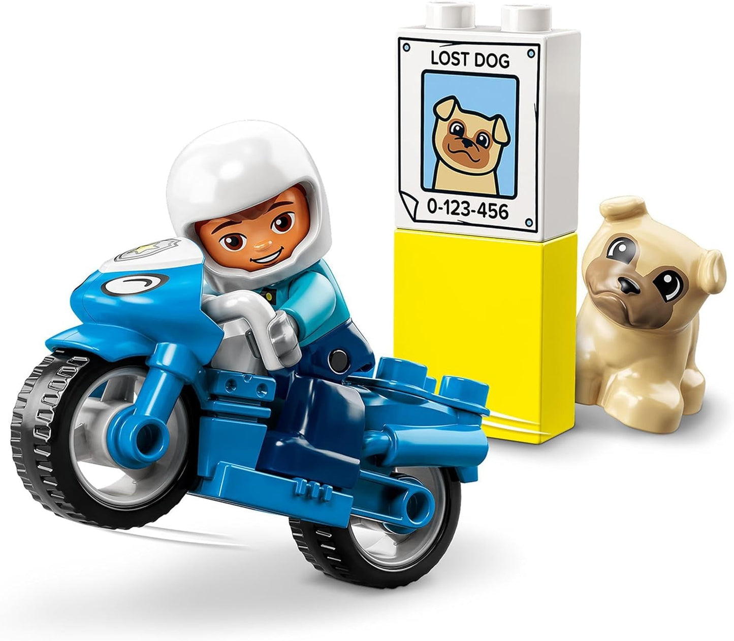 LEGO 10967 DUPLO policejní motorka, Policejní hračka pro batolata od 2 let, Ideální hračka pro motoriku pro miminka, Hračka motorka Stavebnice Besuche den LEGO-Store