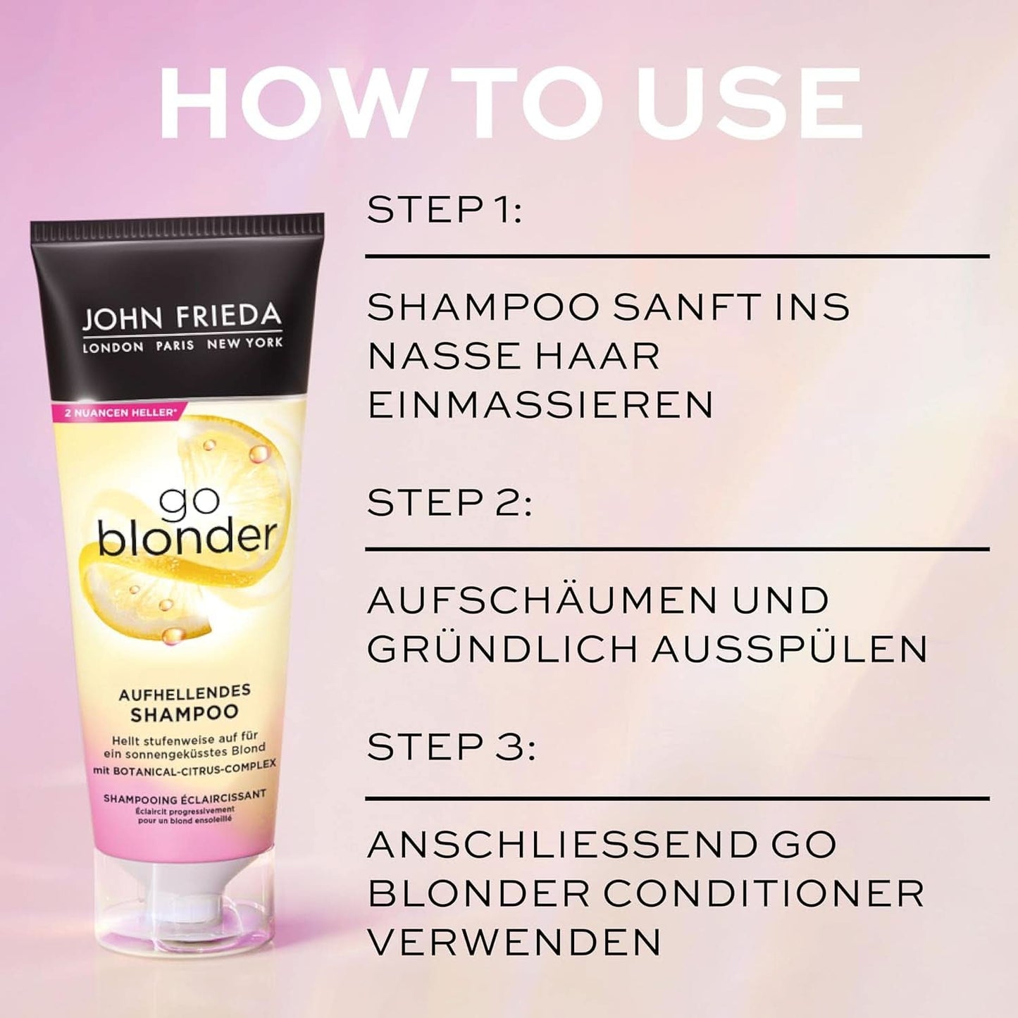John Frieda Sheer Blonde Go Blonder Shampoo, 250 ml sprcha a vana Naty Shop