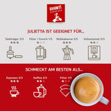AVANTI Julietta Espresso zrnková káva, 500 g, 70 % Arabica 30 % Robusta, tradiční pražení v bubnu