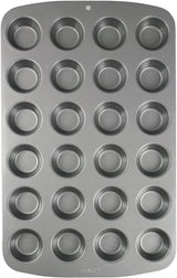 CSB111 Antihaftbeschichtete Mini-Muffinform Mit 24 Löchern Aus Karbonstahl, Edelstahl, Silver, 39,4 X 24,6 X 2,1 Cm Formy a plechy na pečení Naty Shop 39,4 X 24,6 X 2,1 Cm Einzeln