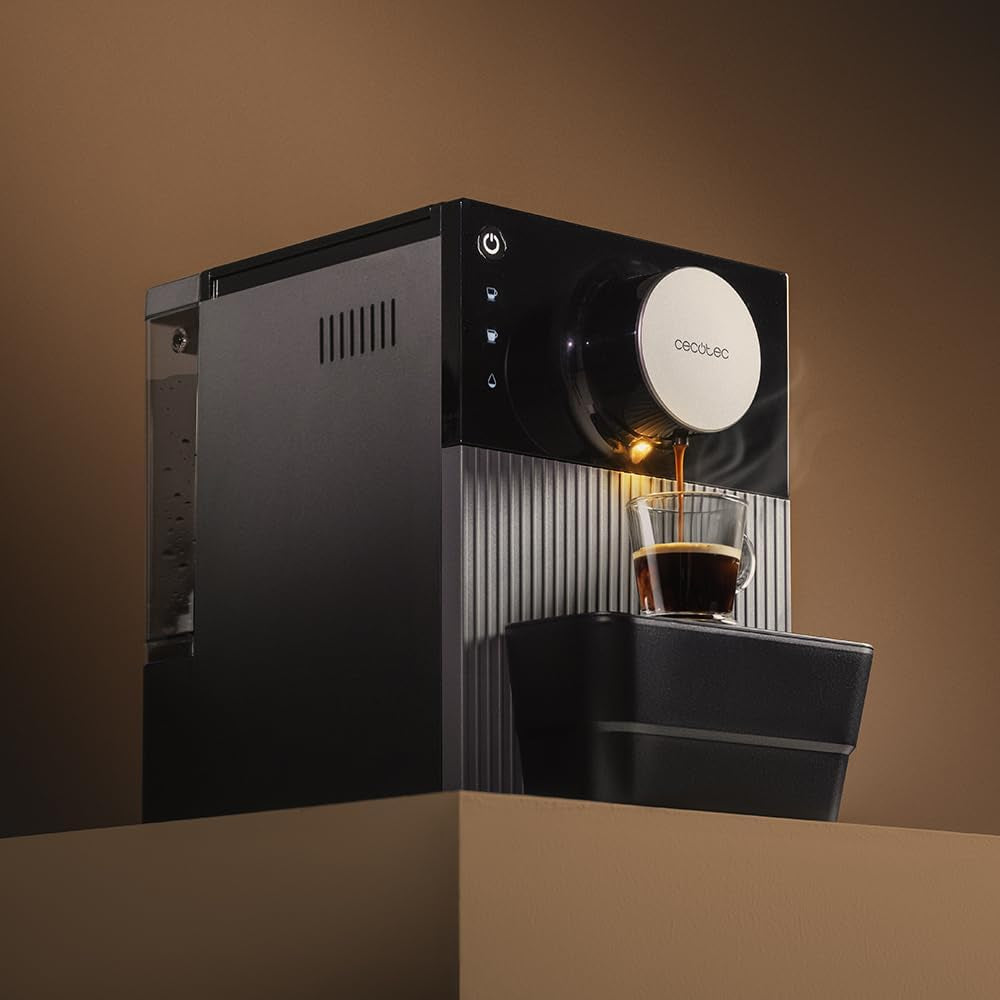 Kompaktní espresso Cecotec Cremmaet Cube, 1350 W, lisovací systém 10 g, předinfuzní systém, 19 bar, systém termobloku, 5 nastavení mletí, dotykový ovládací panel