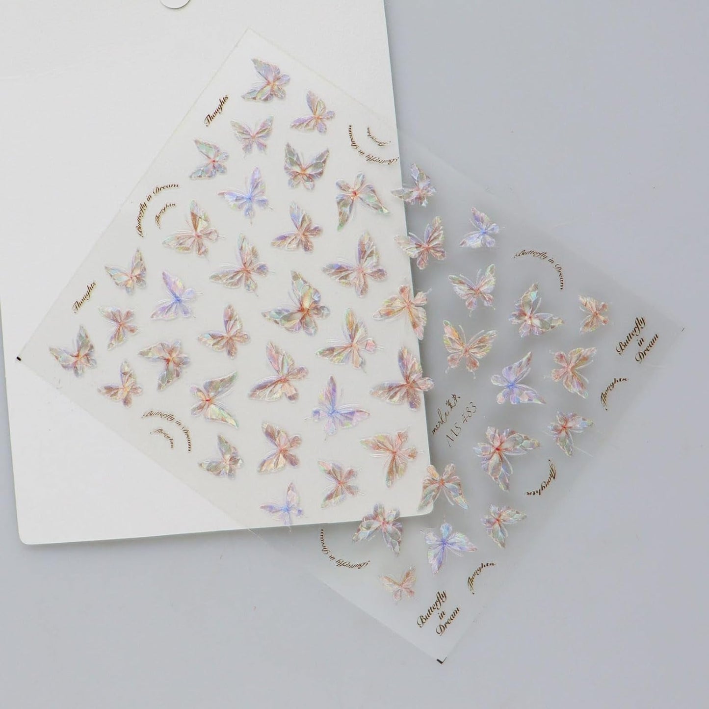 JMEOWIO 3D Nálepka na nehty Schmetterling Nálepka na nehty Selbstklebend Nagelaufkleber 5D Stereoskopická dekorace Nageldesign Zubehör 1 Blatt