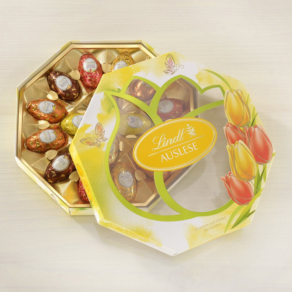 Čokoládová výběrová vajíčka | 288 g | 2 x chocholatá vejce a čokoládové lanýže | 3 x 90 g | Nejlepší lanýže Marc de Champagne v bílé čokoládě | Velikonoční čokoláda | Dárek z čokolády