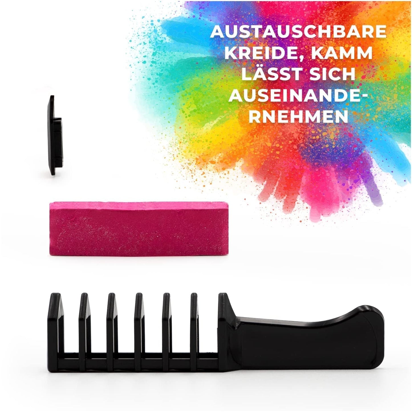 Magicat Hair Chalk for Girls Set I 10 smývatelných barev a 5 vlasových sponek I Dárek pro dívky 4 roky až 10 let I Kreativní dárek pro dětskou narozeninovou párty 2025 I Bezpečné a barevné Naty Shop Hair Dye