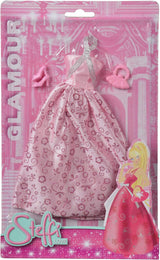 Simba 105723369 - Steffi Love Glamour / Sada oblečení pro panenky / 3 různé položky / V ceně je pouze jedna položka / Plesové šaty pro všechny panenky 29 cm / Panenka není součástí dodávky