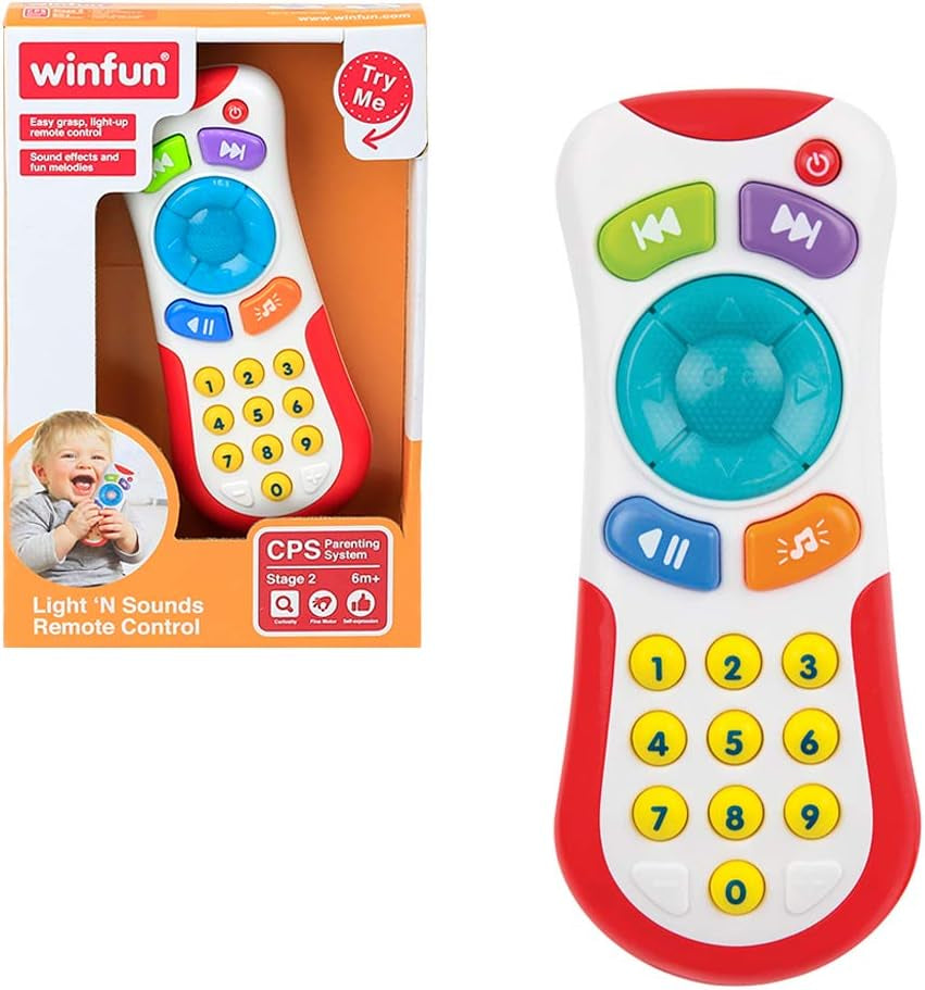 winfun 44722 Bez postavičky Můj první ovladač se zvuky, vícebarevný, S Baby Toys Naty Shop