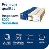 Tork Xpressnap Extra Soft Nature N4 dávkovač ubrousku, Premium, 1/2 x 2 vrstvy, 21,3 cm x 16,5 cm, 8 × 1 000 ubrousků, 12880