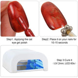 Nail Art Werkzeug Magnetstift, 10 Stück Nagel Magnet Stick Tool Tool, Nagel Magnet Stift Und Starker Magnet Stock Punktierungsstifte Für DIY 3D Magnetics Katzenauge UV Gel Polnisch Nagel Kunst