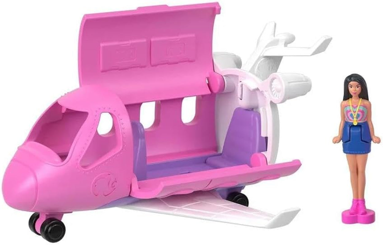 Mini BarbieLand Sady panenky Barbie a autíčka, 1,5" panenka a ikonické autíčko s překvapením měnící barvu, HYF40