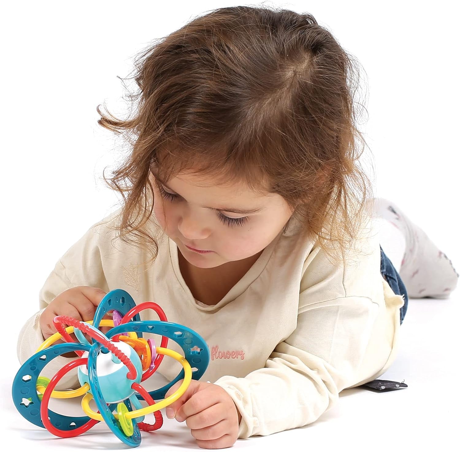 LUDI - Planet Bell - Hračka pro děti - Od 3 měsíců - Živé barvy, různé textury a originální tvar - Podporuje jemnou motoriku a zručnost Bebe Naty Shop Toys