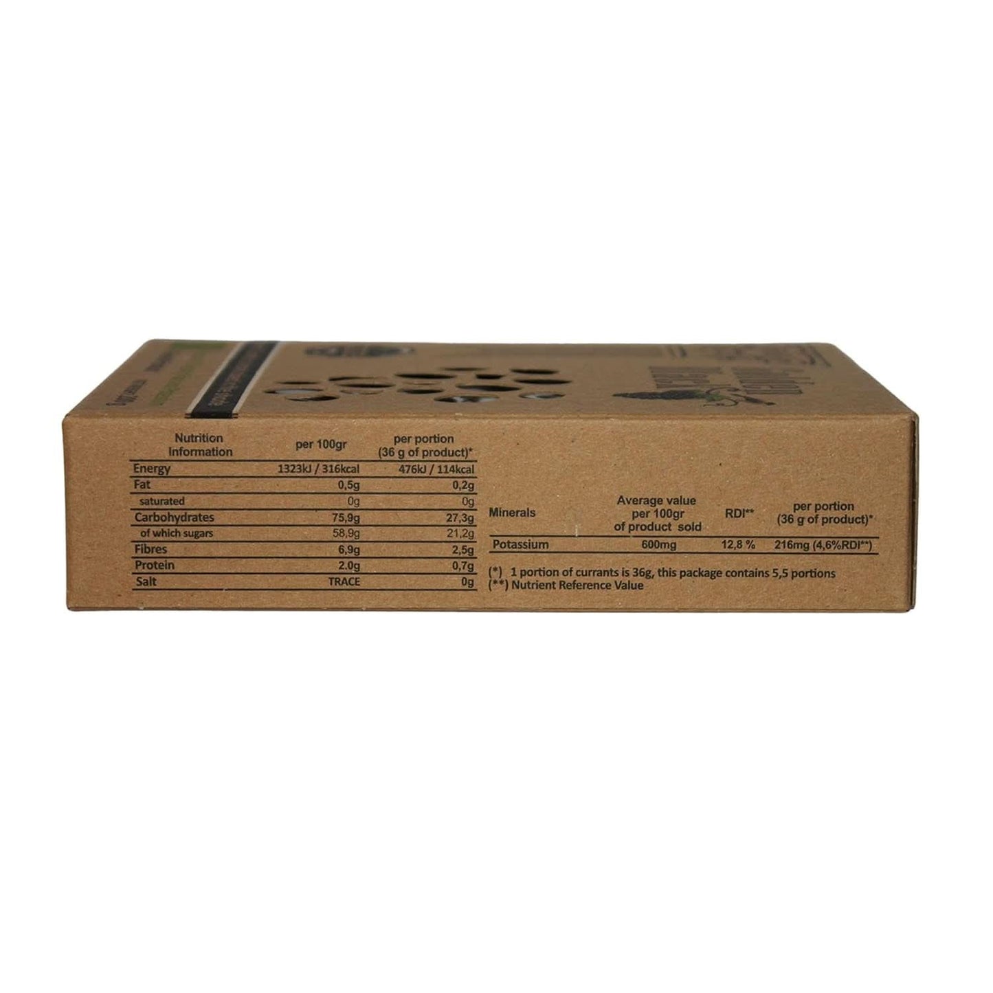 Bio řecké černé rozinky - rybíz, balení 3 x 200 gramů Dehydrované produkty Naty Shop