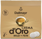 Crema d'Oro jemné a jemné polštářky (16 kávových polštářků)
