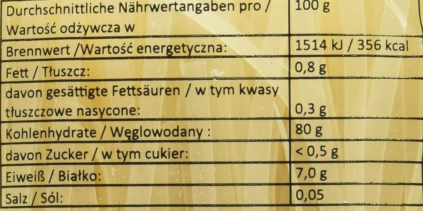 Rýžové nudle – thajské, 5 mm široké nudle z rýžové stuhy, vyrobené z rýžové mouky – 17 x 400 g