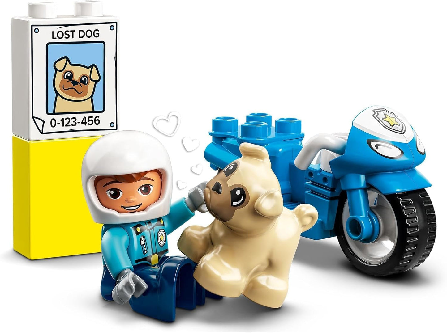LEGO 10967 DUPLO policejní motorka, Policejní hračka pro batolata od 2 let, Ideální hračka pro motoriku pro miminka, Hračka motorka Stavebnice Besuche den LEGO-Store