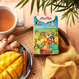 Yogi Tea – Happy Nature, kup jeden a konej dobro, organický ajurvédský kořeněný bylinný čaj, mango, mandarinka, vanilková směs, Yogi čaj 6 balení, 6x17 čajových sáčků (celkem 102 čajových sáčků)