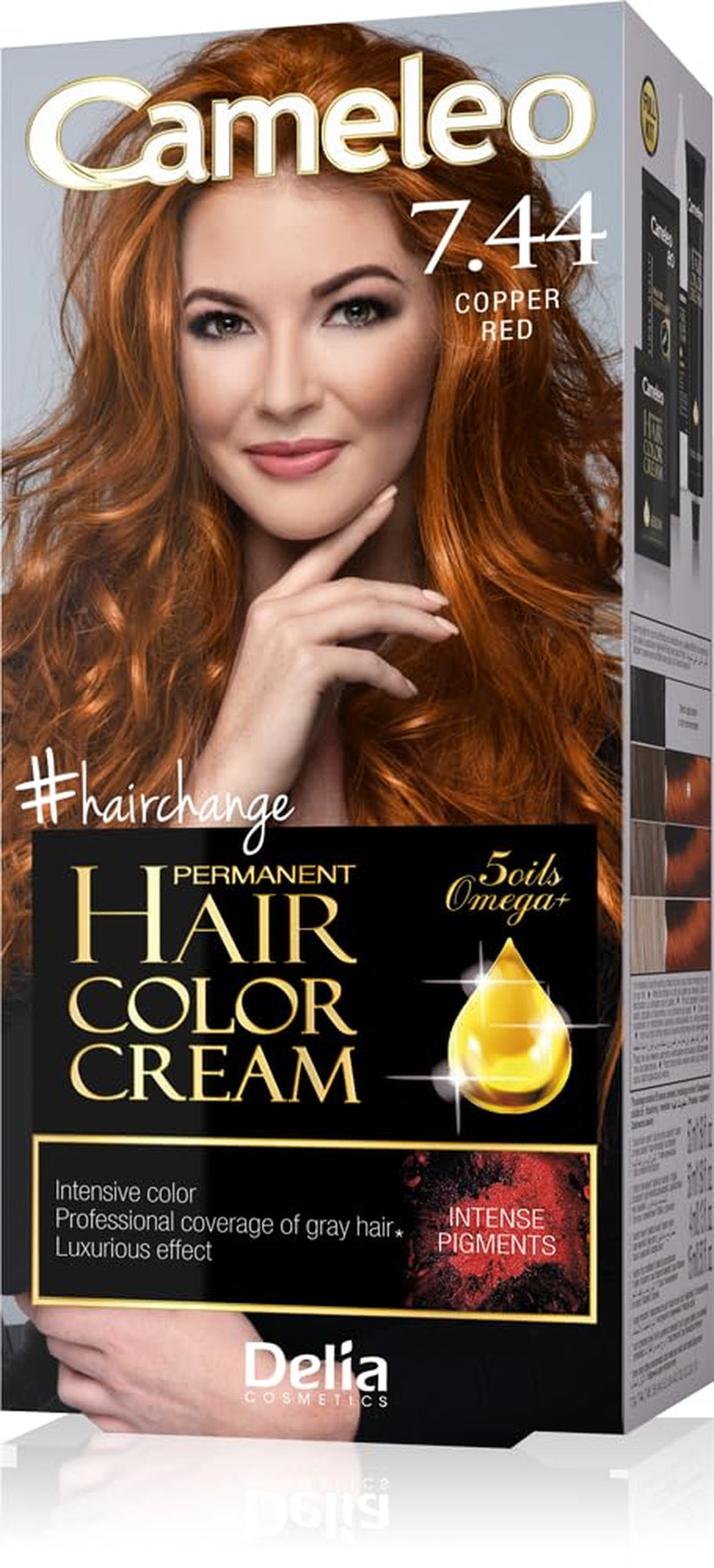 Cameleo - Omega Plus - Barva na vlasy - Měděná červená - Deep Permanent Color - Permanentní barvení - Ochrana vlasů - Kompletní sada barvení Hair Dye Naty Shop Výchozí název