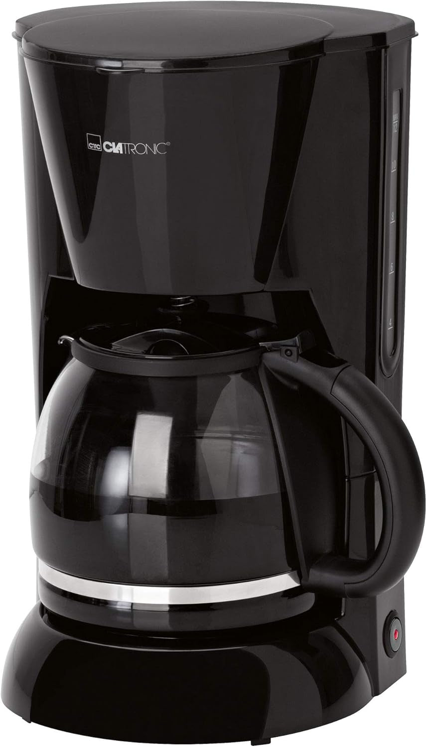 Clatronic® espresso kávovar | Automatický espresso kávovar na 12-14 šálků (cca 1,5 litru) | Espresso kávovar s filtrem a systémem proti odkapávání | 900W | Espressor KA 3473 černý