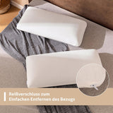 EGO HOME Polštář Paměťová pěna Měkký Ergonomický Polštář na Záda Spáč Polštář na podporu krku S prodyšným a pratelným potahem, Certifikace Oeko-Tex, Polštář na krk 75X35Cm Perne standard Naty Shop