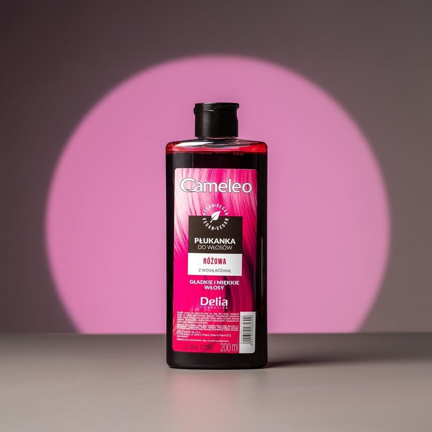 Cameleo - Růžová voda Růžové vlasové tonikum Bez žlutého odstínu Polopermanentní barva na vlasy - pro blond a šedivé vlasy - Barva a péče - Bez parabenů | 200 ml barva na vlasy Naty Shop