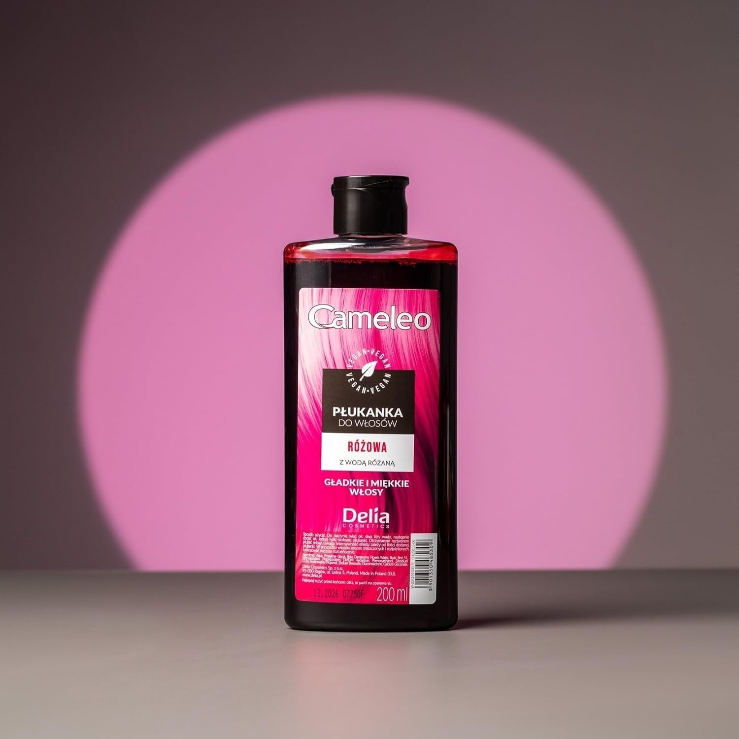 Cameleo - Růžová voda Růžové vlasové tonikum Bez žlutého odstínu Polopermanentní barva na vlasy - pro blond a šedivé vlasy - Barva a péče - Bez parabenů | 200 ml barva na vlasy Naty Shop