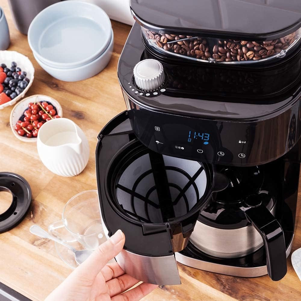Termální espresso kávovar GASTROBACK Grind & Brew Pro, stříbrná, černá