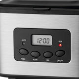 Kávovar Clatronic® s časovačem, 1,5 litrová karafa na 12-14 šálků kávy, 24h LCD časovač, funkce udržování teploty, proti odkapávání, vyjímatelný filtr, displej a kontrolky, 900W - KA 3642