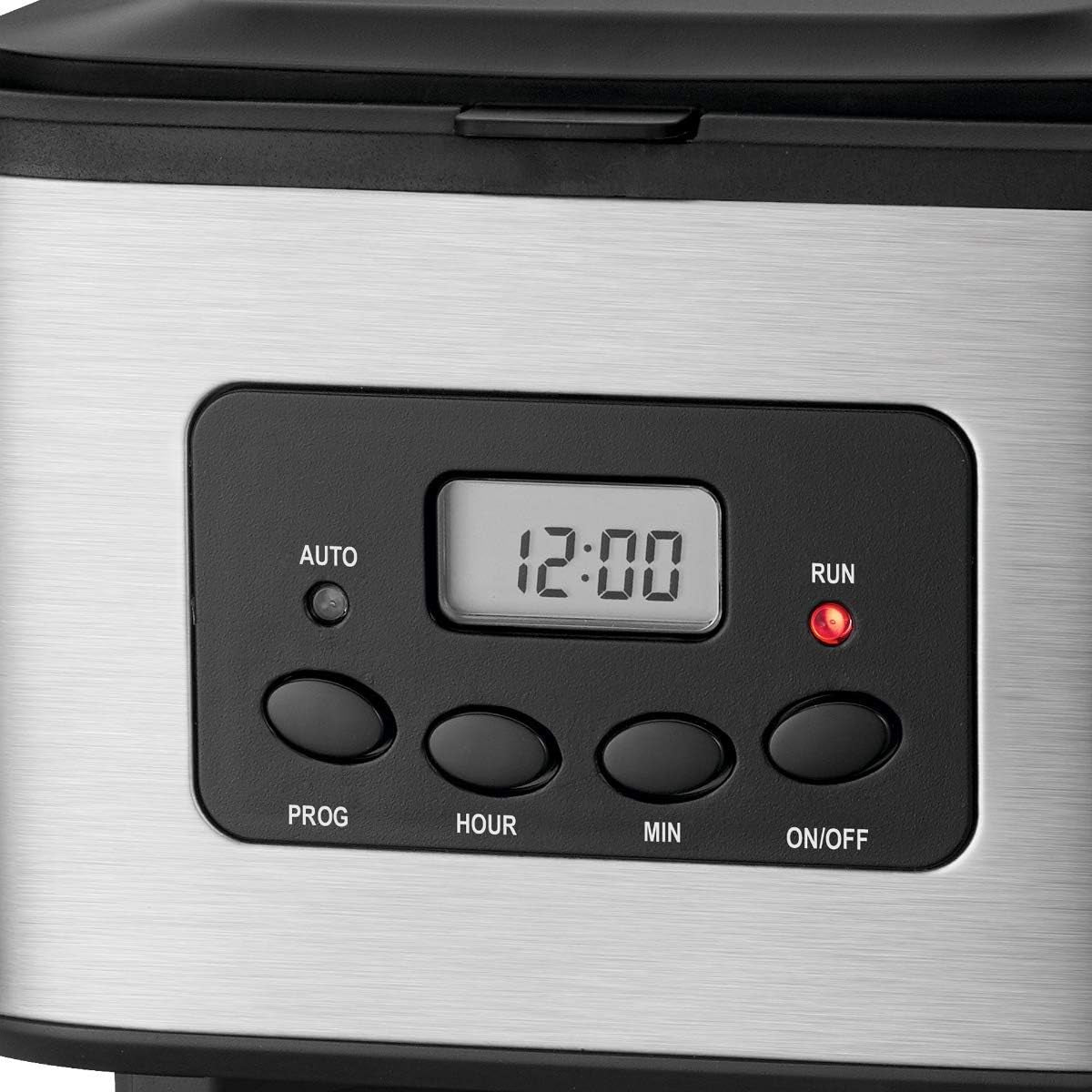 Kávovar Clatronic® s časovačem, 1,5 litrová karafa na 12-14 šálků kávy, 24h LCD časovač, funkce udržování teploty, proti odkapávání, vyjímatelný filtr, displej a kontrolky, 900W - KA 3642