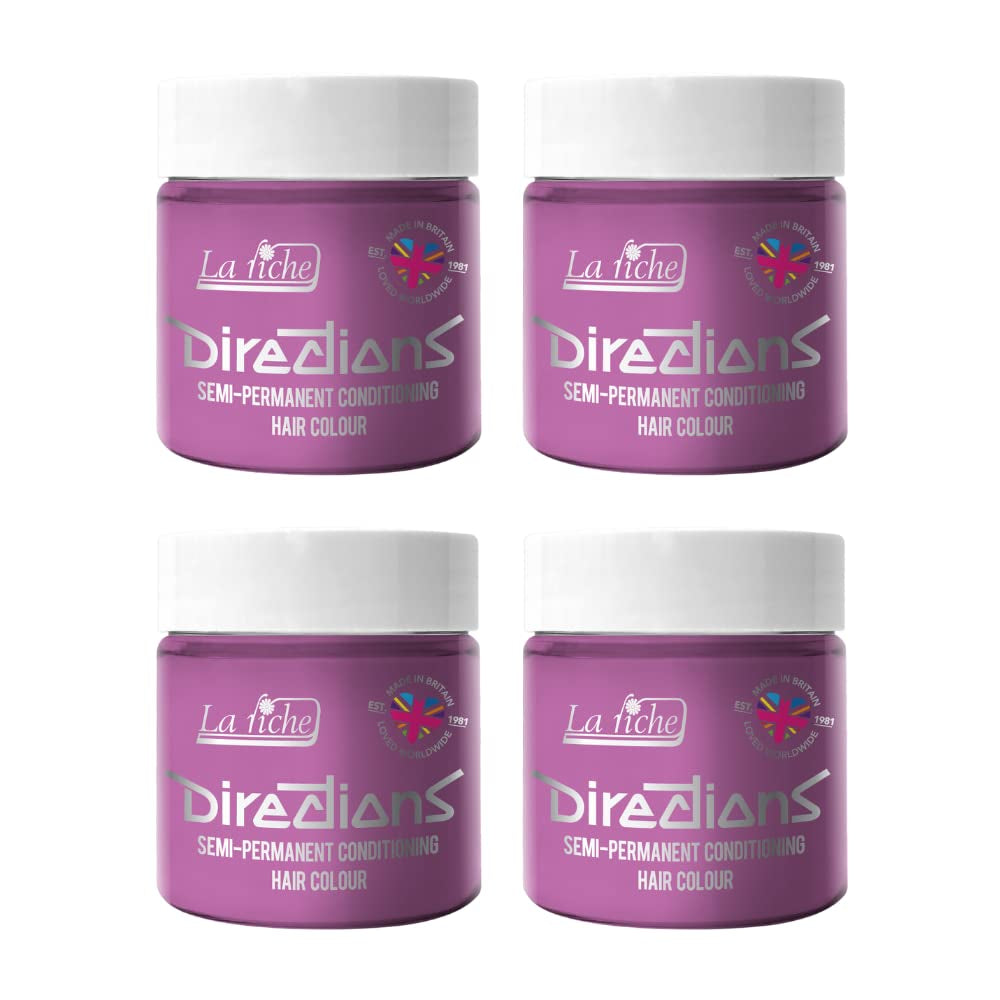 Directions semipermanentní barva na vlasy 100 ml krabička 4 balení (Pillarbox Red) Barva na vlasy Naty Shop Lavender 100 M (balení 4 ks)