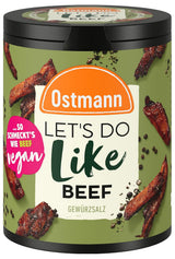 Ostmann Gewürze - Pojďme jako hovězí | Rindfleisch-Geschmack für ungewürzte Fleischersatzprodukte | Gewürzsalz für Seitan, tofu, vegetariánské a veganské Gerichte | 90 g v Metalldose recyclebar