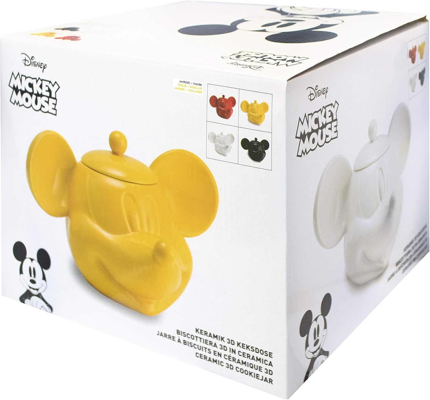 Joy Toy 62129 Disney Mickey Mouse 3D dóza na sušenky žlutá 25X17X20 cm Dózy na potraviny Naty Shop