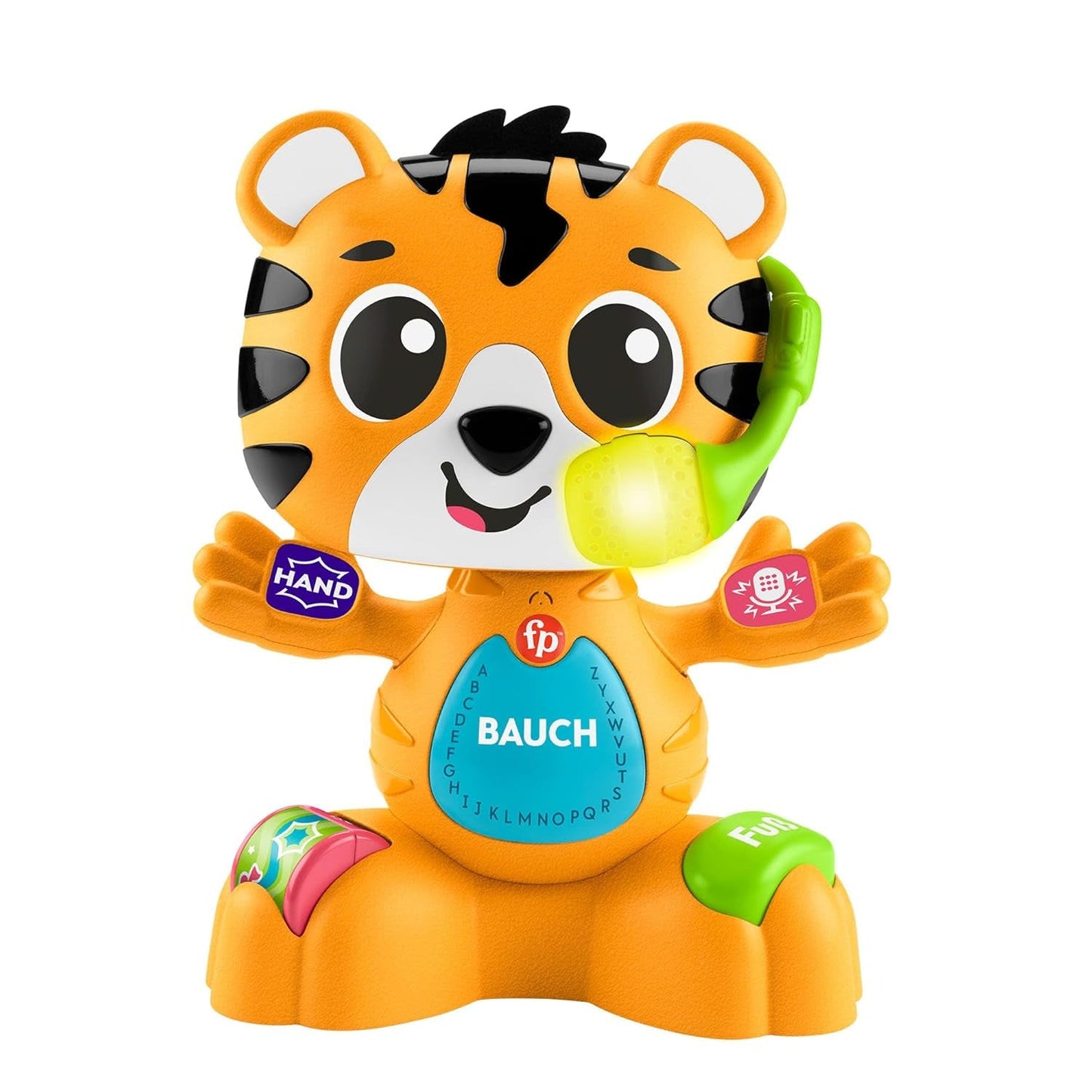 Fisher-Price Baby & Batole Beat Bande Lern & Tanz Tiger Justin vzdělávací hračka se zvuky a světly pro děti od 9 měsíců, německá edice, HYL31 Bebe Naty Shop Toys Výchozí název