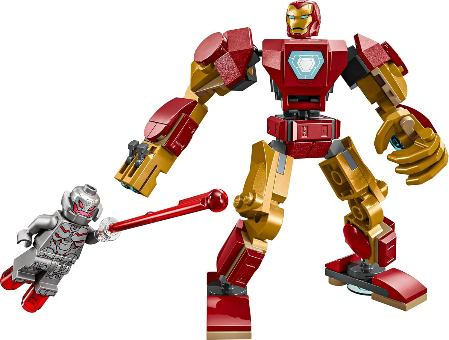 LEGO Marvel Iron Man Mech vs. Ultron – Superhrdinská hračka se 2 minifigurkami – Akční figurka s pohyblivými pažemi, nohama a prsty – Dárek pro chlapce a dívky Ve věku 6+ 76307 Stavebnice Besuche den LEGO Store