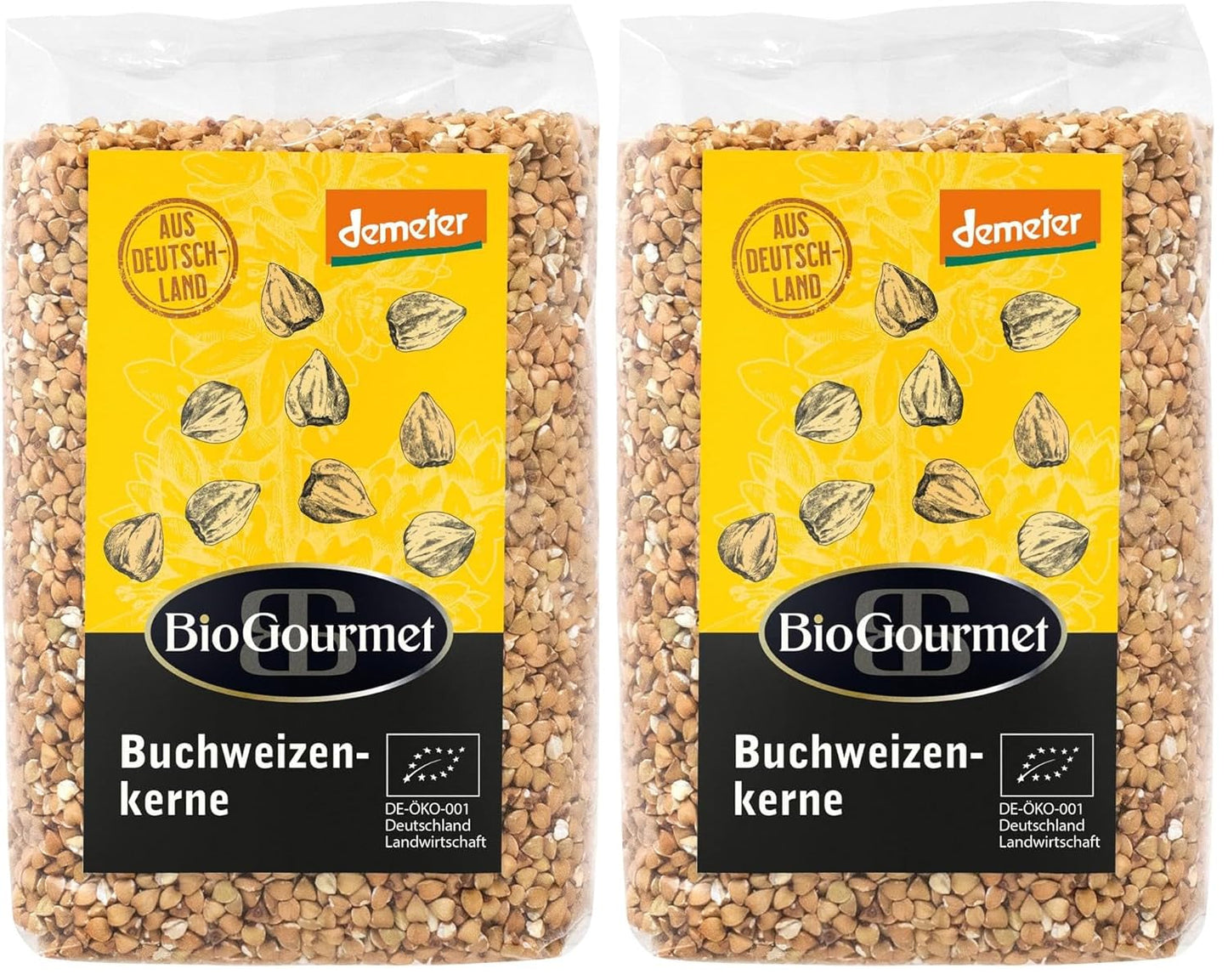 Pohanka BioGourmet Demeter – 500g sáček | Bezlepkové, s vysokým obsahem vlákniny a regionální | Z německého ekologického zemědělství (Bádensko-Württembersko/Bavorsko) | Ideální do müsli, salátů a příloh
