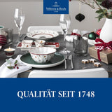 Villeroy & Boch - Toy's Delight Gravy Set, 4 kusy, Servírovací talíř s miskami, Sada vánočních misek, Dekorace na hrací stůl, Servírovací tác, Misky, Vánoční nádobí, Prémiový porcelán
