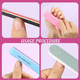 FANDAMEI 20 Stücke Buffer Für Nagel, Nagelfilen Für Gelnägel, Profi Nagelfeile 100/180, Polierfeile Fingernägel, Filen Für Gelnägel, Manikúra & Pedikúra Set