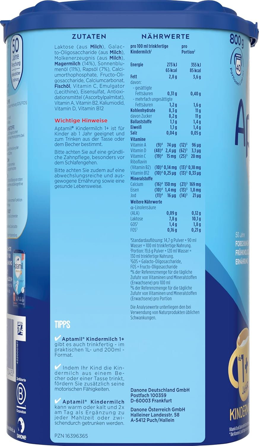 Aptamil Růstové mléko 1 Plus - Růstové mléko od 1 roku - 800g