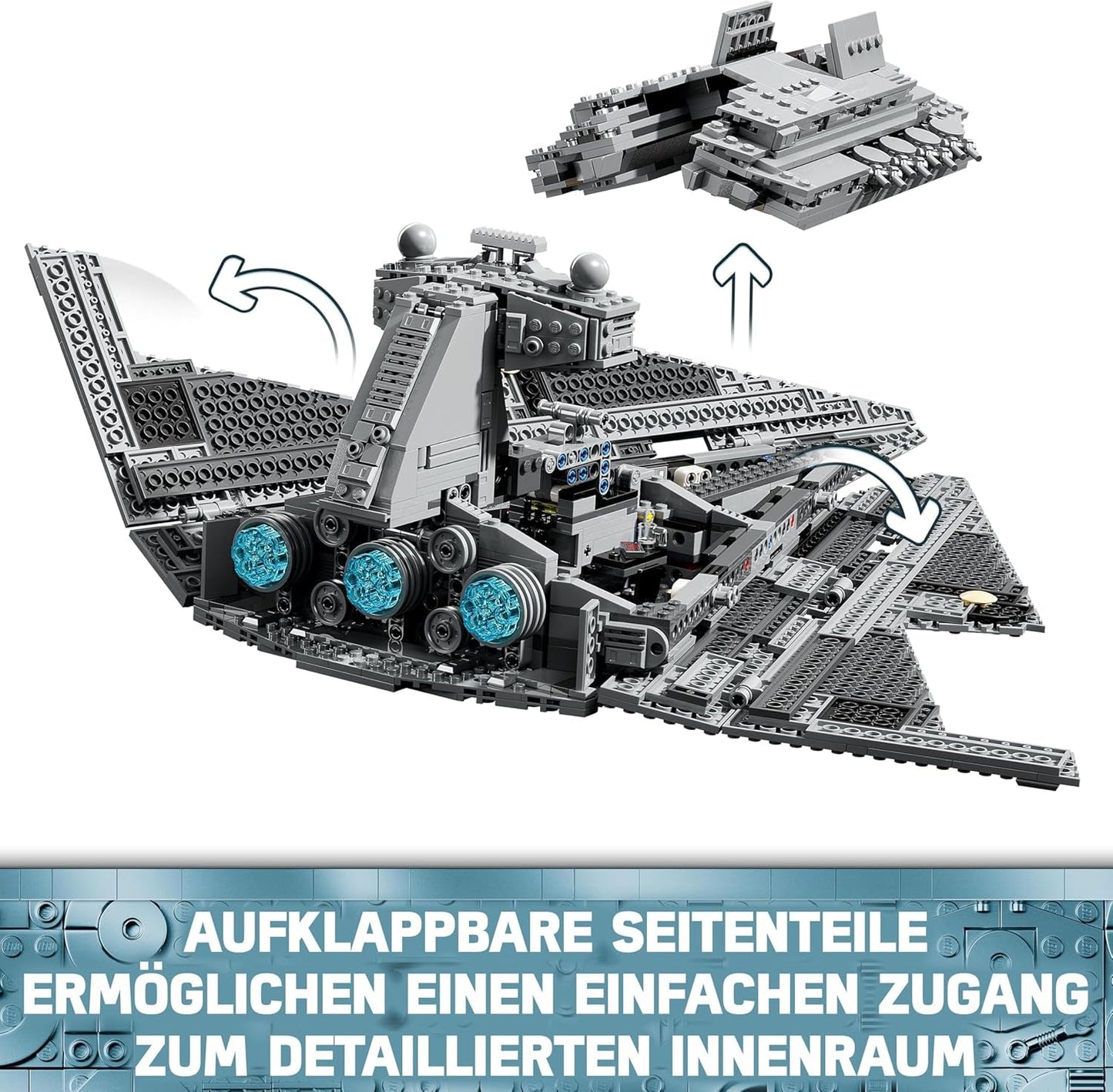LEGO Star Wars Imperial Star Destroyer, sada hvězdné lodi, stavebnice, sada Darth Vader a Cal Kestis, dárek k narozeninám pro chlapce, dívky a fanoušky 75394 Stavebnice Besuche den LEGO-Store