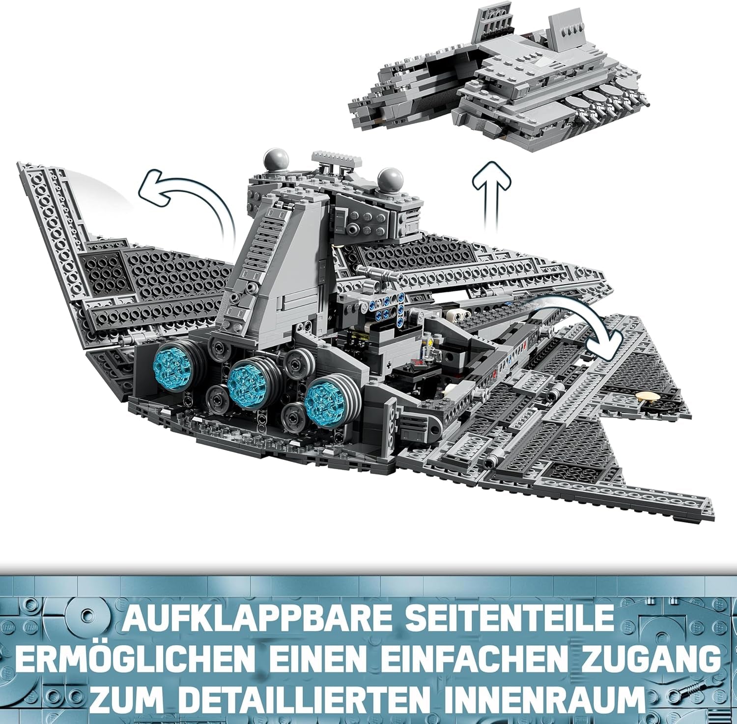 LEGO Star Wars Imperial Star Destroyer, sada hvězdné lodi, stavebnice, sada Darth Vader a Cal Kestis, dárek k narozeninám pro chlapce, dívky a fanoušky 75394 Stavebnice Besuche den LEGO-Store