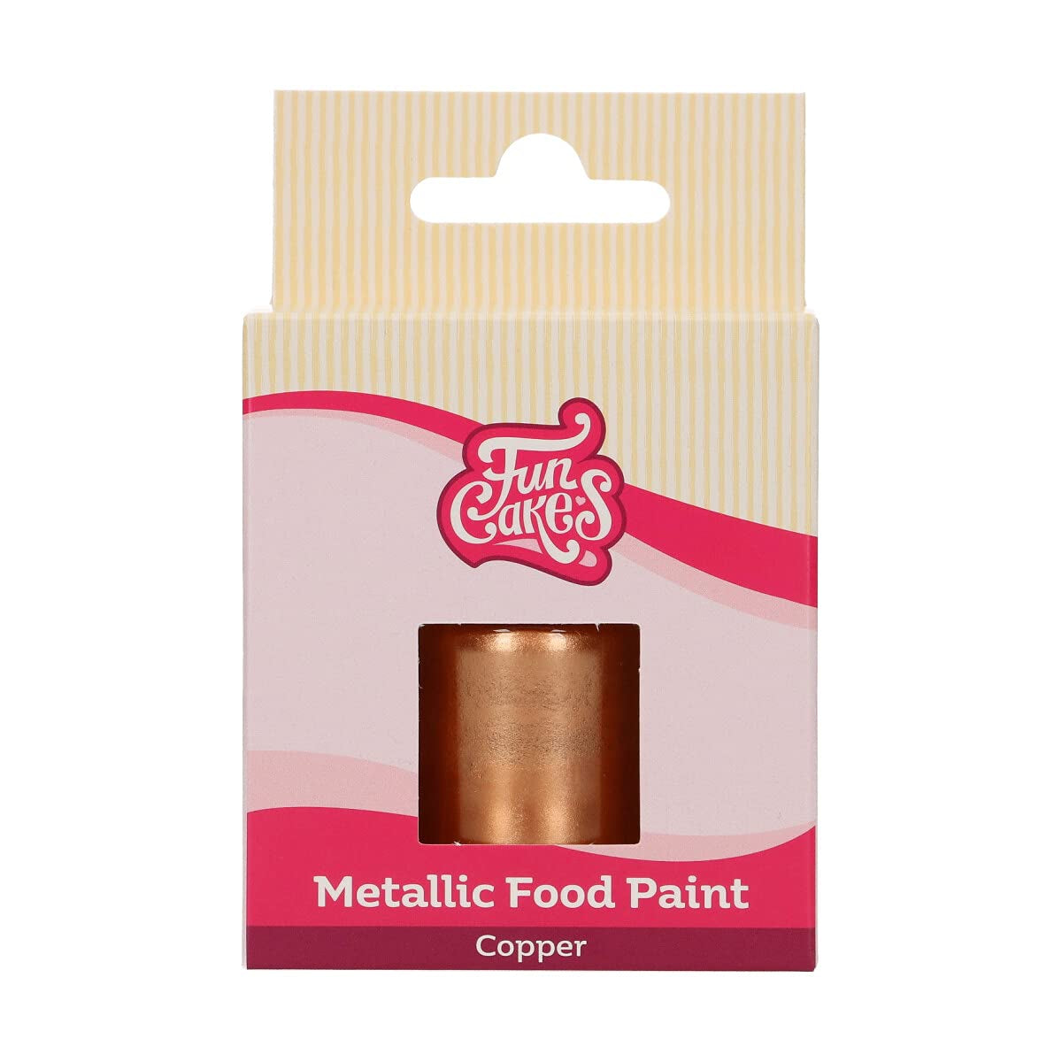 Funcakes Metallic Food Paint, Copper Color: Vytvořte kovové efekty na fondánu, marcipánu, královské polevě a sušenkách. 100% jedlé potravinářské barvivo, Halal, vhodné pro vegetariány a vegany. 30 ml.