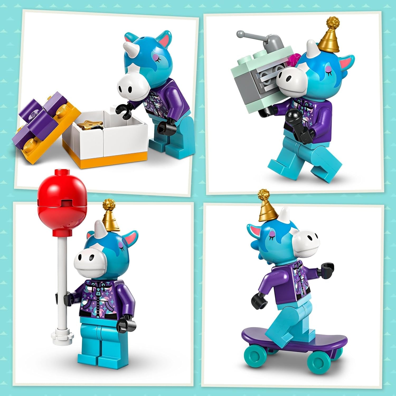 LEGO Animal Crossing Jimmyho narozeninová oslava Dětská kreativní hračka Videohra Sada zvířátek s koněm Dárek pro dívky a chlapce 6 let 77046 Stavebnice Besuche den LEGO-Store
