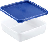 Westmark 4 dózy na potraviny/mrazáky, včetně víka, objem: 0,25 l, stohovatelné, plast, Trio, barva: transparentní/modrá, 25042270 Dózy na potraviny Naty Shop