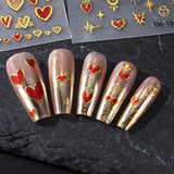 JMEOWIO Nálepka na nehty Mond Stern 10 Blatt Nálepka na nehty Selbtklebend Nagelaufkleber Dekoration Nageldesign Zubehör