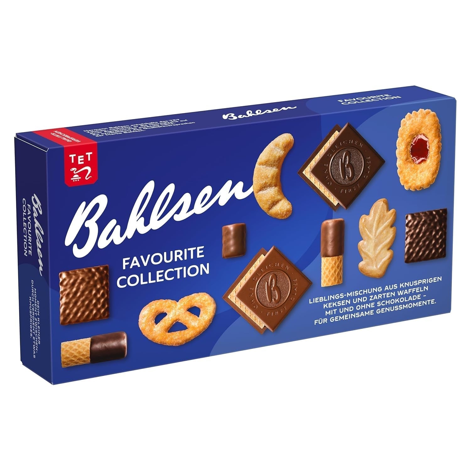 Bahlsen Favourite Collection S Balení 6 křupavých sušenek a oplatkové směsi tmavého čokoládového mléka (6 x 161 g / 966 g)
