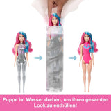 Módní panenka Barbie Color Reveal a doplňky se 6 překvapeními, řada Disco Star s kovovými třpytkami a topem měnícím barvu (styly se mohou lišit), panenky JCP01 Naty Shop