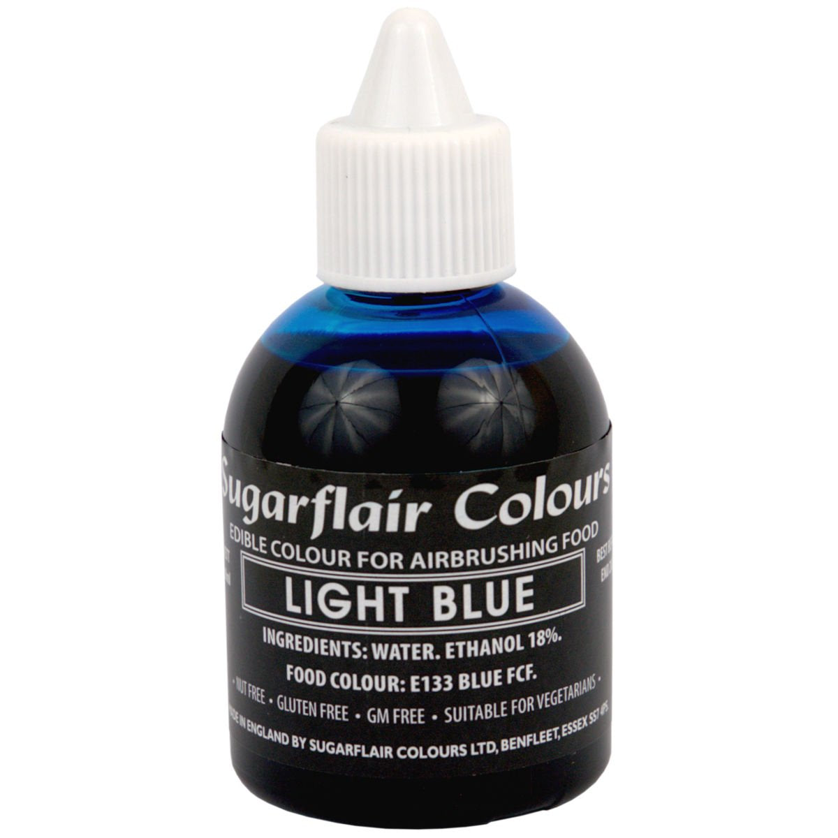 Sugarflair Deep Red Food Coloring - Jedlé tekuté potravinářské barvivo, Airbrush Barvení na dorty, muffiny, polevu a ozdoby na dorty - 60 ml