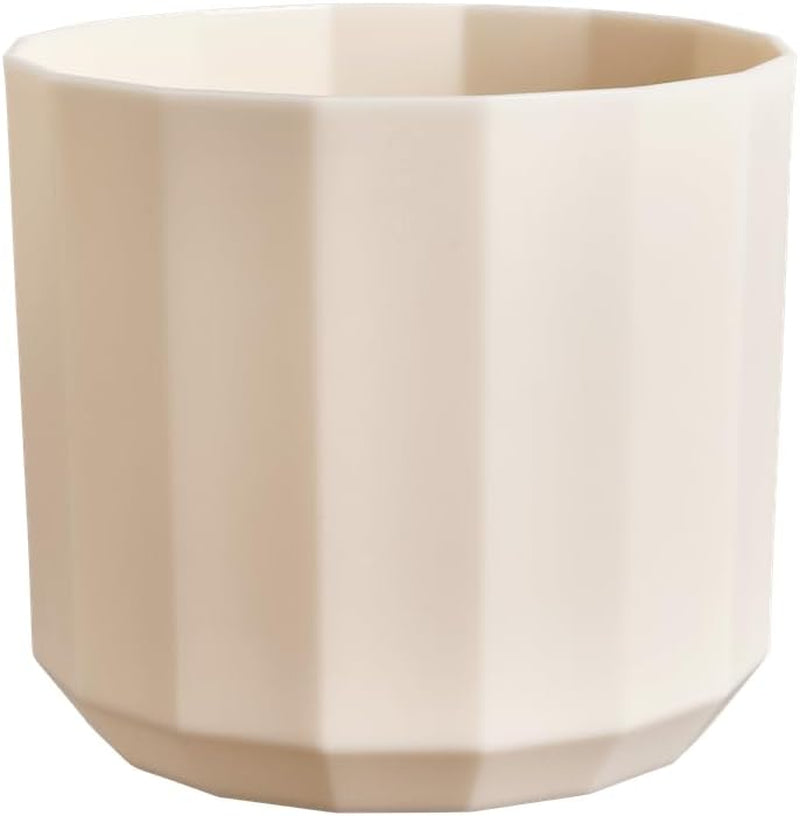 Kulatý hrnec elho Facet 17cm - pro vnitřní použití - 100% recyklovaný plast - Ø 16,6 x V 14,9 cm - Růžová/Mandlově růžová