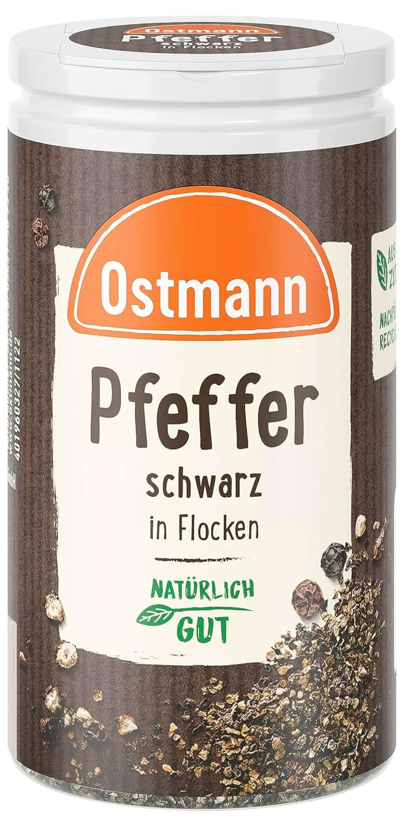 Ostmann - Vločky černého pepře, 25 gramů Condimente Naty Shop