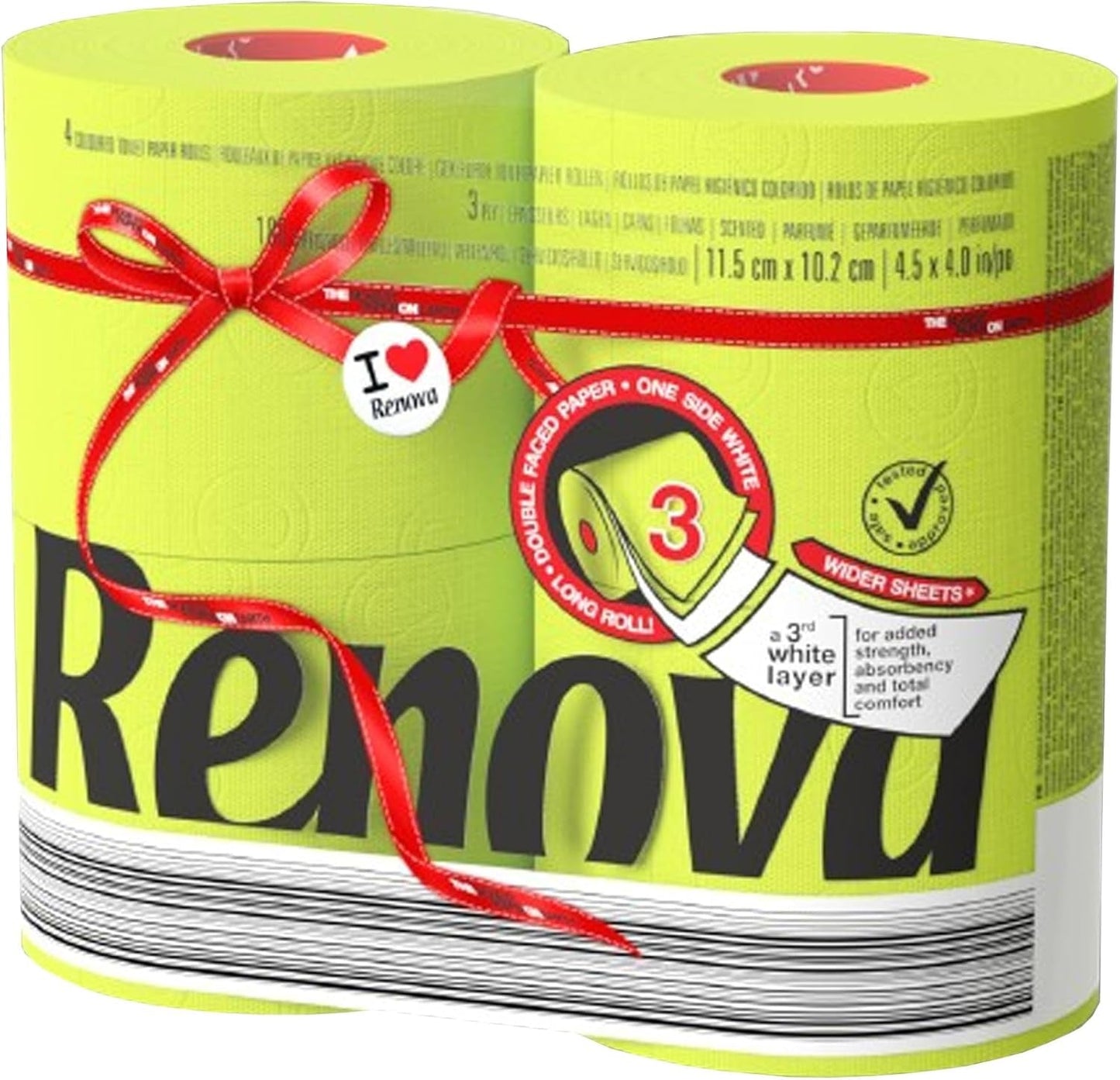 Toaletní papír Renova, zelený, 4 role